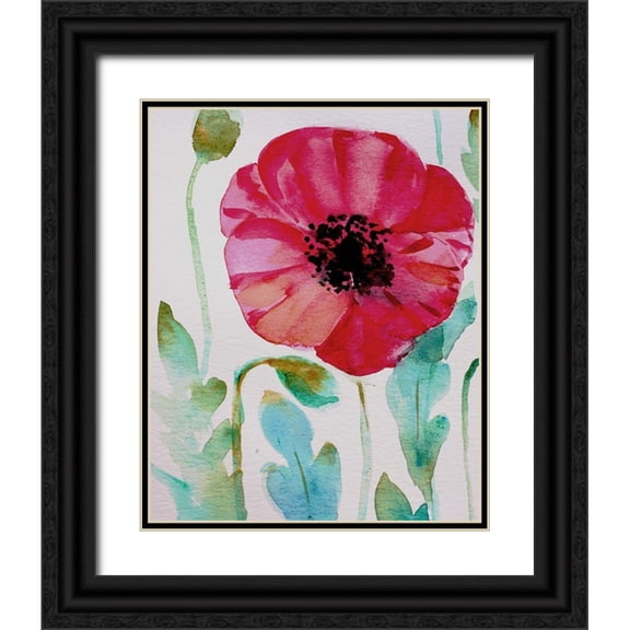 Boho Hue Studio 26x32 Black Ornate Wood Framed with Double Matting Museum Art Print Titled - Pixie Pop 4