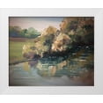 thumbnail image 1 of Boho Hue Studio 31x26 White Modern Wood Framed Museum Art Print Titled - Landscape River 1, 1 of 4