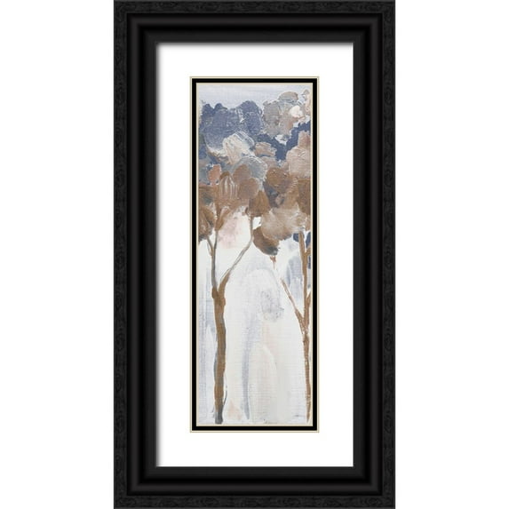 Boho Hue Studio 9x18 Black Ornate Wood Framed with Double Matting Museum Art Print Titled - Woodland Forest 1
