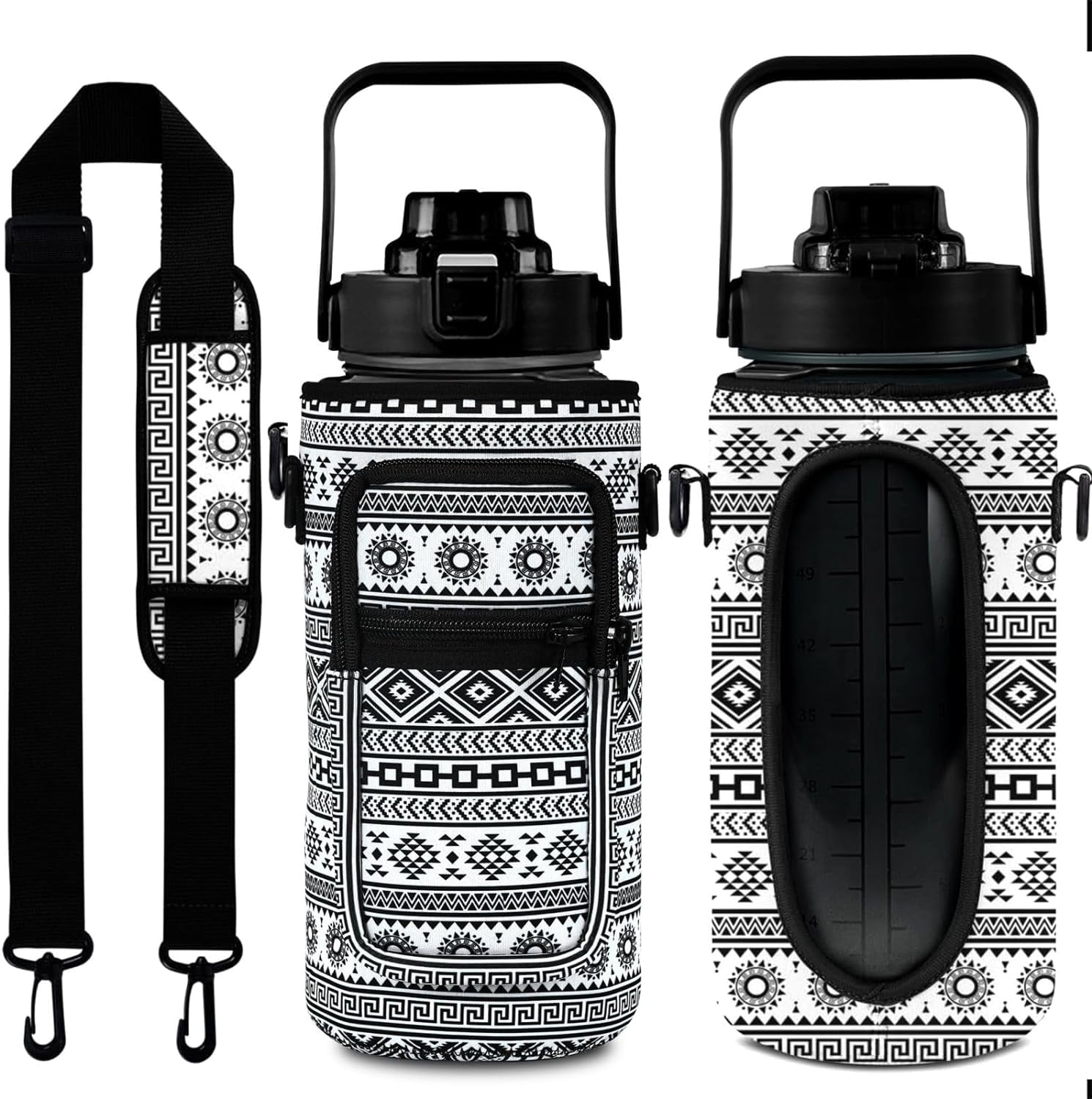 Alpha Designs 1.6 Litre Large Water Bottle With Neoprene Sleeve & Handle - BPA-Free, Insulated