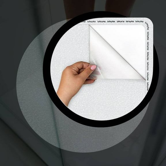 Boho Ikat Print Waterproof Shower Mat | Peel and Stick, Non Slip & Durable