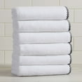 thumbnail image 1 of Boho-Inspired Border Quick-Dry Cotton 6 Pack Hand Towel Set, 1 of 6