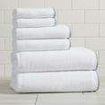thumbnail image 1 of Boho-Inspired Border Quick-Dry Cotton 6 Piece Towel Set, 2 Bath, 2 Hand, 2 Wash, 1 of 6