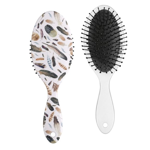 Boho Inspired Floral Hair Brush, Retro Style Paddle Detangler with Anti-Static Bristles, All Hair Types, Gift for Women