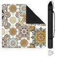 thumbnail image 1 of Boho Inspired Large Anti-Slip Rubber Mat for Game Tables 31.5 Inch Square Mahjong Cover with Quiet Design for Tile Play Cards and Family Game Nights, 1 of 7