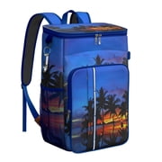 Boho Insulated Cooler Backpack 20L - Soft Leakproof Lunch Bag for Beach, Camping, Hiking, Fits 26 Cans, Easy to Clean & Lightweight Design