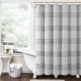 thumbnail image 1 of Boho Kendra Tufted Yarn Dyed Eco-Friendly Recycled Cotton Shower Curtain Light Gray Single 72X72, 1 of 10