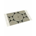 thumbnail image 1 of Boho Khaki Bathroom Runner Rug 4'x6'Washable Woven Area Rug, Circle Abstract Geometric Lines Black Tassel Kitchen Rug,Throw Floor Mat Carpet Decorative for Living Room Bedroom, 1 of 7