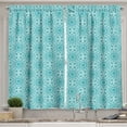 thumbnail image 1 of Boho Kitchen Curtains, Continuous Abstract Pattern with Modern Mandala Effect Monochrome, Two Panels Drapes with Rod Pocket Room Decor, 55" X 45", Dark Seafoam and White, by Ambesonne, 1 of 1