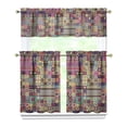 thumbnail image 1 of Boho Kitchen Curtains for Windows – Rustic Tribal Floral Print Cafe Curtains, Vintage Bohemian Geometric Panels for Home Décor, 1 of 6