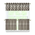 thumbnail image 1 of Boho Kitchen Curtains for Windows – Rustic Tribal Floral Print Cafe Curtains, Vintage Bohemian Geometric Panels for Home Décor, 1 of 6