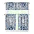 thumbnail image 1 of Boho Kitchen Curtains for Windows – Rustic Tribal Floral Print Cafe Curtains, Vintage Bohemian Geometric Panels for Home Décor, 1 of 6
