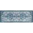 thumbnail image 1 of Boho Kitchen Decor Rug, Oriental Vintage Bohemian Floral Runner Rug for Kitchen Laundry Bathroom, Non-Slip Washable Hallway Floor Mat 17x47 Inch Blue, 1 of 6