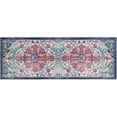 thumbnail image 1 of Boho Kitchen Decor Rug, Vintage Bohemian Floral Runner Rug for Kitchen Laundry Bathroom, Non-Slip Washable Hallway Floor Mat 17x47 Inch Red, 1 of 6
