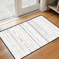 thumbnail image 1 of Boho Kitchen Mat 31"x20", Washable Non Slip Soft Plush Low Profile Kitchen Rug, Geometric Neutral Textured Sink Mat for Laundry Room, Bedroom & Office, 1 of 6