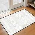thumbnail image 1 of Boho Kitchen Mat 31"x20", Washable Non Slip Soft Plush Low Profile Kitchen Rug, Geometric Neutral Textured Sink Mat for Laundry Room, Bedroom & Office, 1 of 6