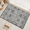 thumbnail image 1 of Boho Kitchen Mat 31"x20", Washable Non Slip Soft Plush Low Profile Kitchen Rug, Geometric Neutral Textured Sink Mat for Laundry Room, Bedroom & Office, 1 of 6