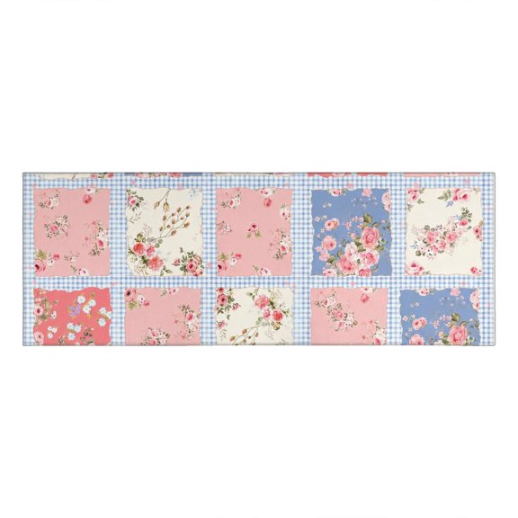 Boho Kitchen Mat Non-Slip Rubber Backing Absorbent Washable Floor Rug