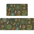 thumbnail image 1 of Boho Kitchen Mat Set of 2,Maples Kitchen Rugs and Mats Non Skid Washable,Bohemia Farmhouse Runner Rugs with Rubber Backing for Kitchen Decor Accessories (17"x47"+17"x30"), 1 of 6