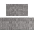 thumbnail image 1 of Boho Kitchen Mat Set of 2,Modern Farmhouse Kitchen Rugs and Mats Non Skid Washable,Moroccan Boho Runner Rugs with Rubber Backing for Kitchen Decor and Accessories (Dark Grey 17"x47"+17"x30"), 1 of 6