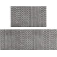 thumbnail image 1 of Boho Kitchen Mat Set of 2,Modern Farmhouse Kitchen Rugs and Mats Non Skid Washable,Moroccan Boho Runner Rugs with Rubber Backing for Kitchen Decor and Accessories (Dark Grey 17"x47"+17"x30"), 1 of 6