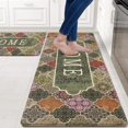 thumbnail image 1 of Boho Kitchen Mats Cushioned Anti-Fatigue Kitchen Rug 2 Piece, Waterproof Non-Slip Kitchen Mats and Rugs, Memory Foam Vintage Kitchen Floor Mat for Home Office Laundry, 17"x47" + 17"x30", 1 of 6