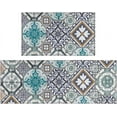 thumbnail image 1 of Boho Kitchen Mats for Floor Set of 2,Anti Fatigue Mats for Kitchen Floor, Comfort Standing Bohemian Kitchen Rugs and Mat, Non-Slip Cushioned Anti Fatigue Rug,17"x47"+17"x30", 1 of 7