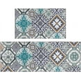 thumbnail image 1 of Boho Kitchen Mats for Floor Set of 2,Anti Fatigue Mats for Kitchen Floor, Comfort Standing Bohemian Kitchen Rugs and Mat, Non-Slip Cushioned Anti Fatigue Rug, 17"X 47" + 17" X 30", 1 of 7
