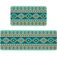 thumbnail image 1 of Boho Kitchen Mats Set of 2 Non Slip Farmhouse Kitchen Rugs Bohemia Home Decor Low-Profile Washable Floor Mat 17x47 Inch and 17x29 Inch, 1 of 6