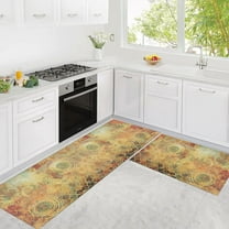 Boho Kitchen Rug Kitchen Floor Mats for in Front of Sink, Anti Fatigue Floor Mat for Kitchen, Padded Kitchen Mats for Standing and Boho Kitchen Matt for Standing for Kitchen Decor 17"X30" 17"X47"