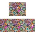 thumbnail image 1 of Boho Kitchen Rug Mat Set of 2 Non Slip Washable Bohemian Colorful Floral Kitchen Rug Runner Rubber Kitchen Mats for Floor Boho Decor, 1 of 6