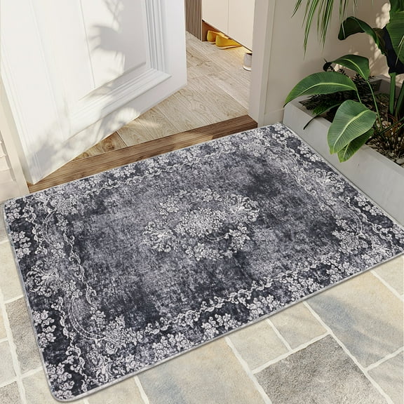 Boho Kitchen Rug - Non-Slip, Washable Front Door Mat - Ideal for Indoor Entrance, Living Room, Bedroom