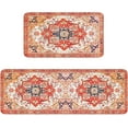 thumbnail image 1 of Boho Kitchen Rug Rectangle Red Kitchen Rugs Kitchen Rugs Non Slip Washable 2 Sets Washable Kitchen Rugs Farmhouse Style Easter Kitchen Rugs Throw Rugs for Kitchen Colorful White Long Rugs, 1 of 6