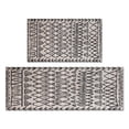 thumbnail image 1 of Boho Kitchen Rug Set of 2 - Luxurious Black Moroccan Design, Non-Slip, Washable, Ultra-Soft Floor Carpet Runners - Perfect for Kitchens, Hallways, Bedrooms, Bathrooms, Living Rooms, 1 of 7