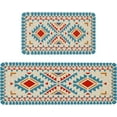 thumbnail image 1 of Boho Kitchen Rug Sets 2 Piece Farmhouse Kitchen Mats for Floor Non Slip Washable Thin Kitchen Area Rug Floor Mat Waterproof Hallway Laundry Room Runner Rug, 1 of 1