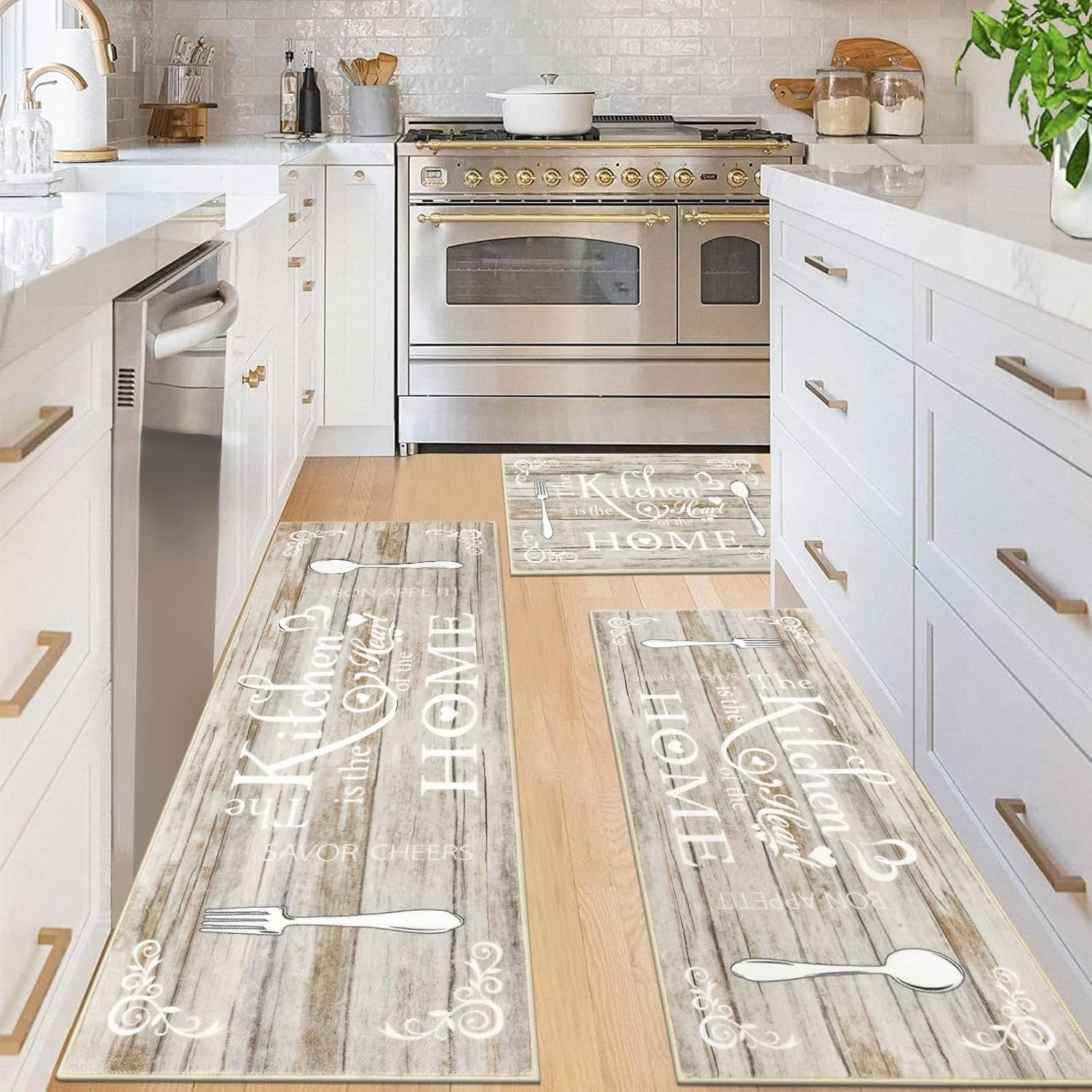 Boho Kitchen Rug Sets 3 Pieces, Washable Kitchen Mats for Floor, Non — free download