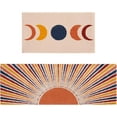 thumbnail image 1 of Boho Kitchen Rug Sets of 2 Non Slip Washable Abstract Sun Moon Kitchen Mats for Floor 2 Piece Country Rustic Farmhouse Kitchen Rugs Set Home Decor, 1 of 6