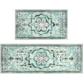 thumbnail image 1 of Boho Kitchen Rug, Teal Kitchen Rugs Farmhouse Style, Bohemian Rug, Kitchen Rugs and Mats Non-Skid Washable, Farmhouse Rugs for Kitchen Floor, Boho Kitchen Decor Accessories, Boho Kitchen Mat Set of 2, 1 of 6