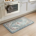 thumbnail image 1 of Boho Kitchen Rugs Anti Fatigue Kitchen Mats Cushioned, Non Slip Rubber Kitchen Floor Mats for Standing, 17\u201dx30\u201d Aqua Kitchen Sink Rug Waterproof for Kitchen Floor, Office, Laundry, 1 of 6