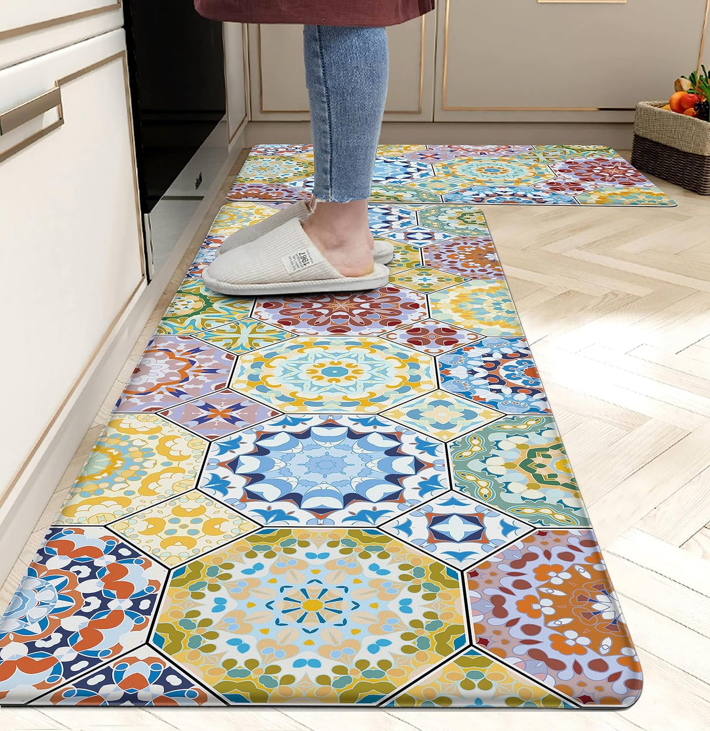 Boho Kitchen Rugs Anti Fatigue Kitchen Rugs and Mats Non Skid Washable ...