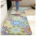 thumbnail image 1 of Boho Kitchen Rugs Anti Fatigue Kitchen Rugs and Mats Non Skid Washable Cushioned Kitchen Mats for Floor Bohemian Colorful Rugs for Sink Laundry Bathroom,Set of 2,17.3 X28+17.3 X 47 Inch, PVC, 1 of 6