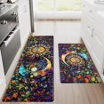 thumbnail image 1 of Boho Kitchen Rugs Set of 2 Sun Moon Kitchen Mats for Floor Anti Fatigue Mats for Kitchen Floor, Floral Kitchen Rugs Non Slip Washable Mystic Aesthetic Kitchen Floor Mat, 18''''x 30''''+18'''' x 48'''', 1 of 5