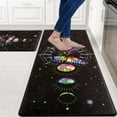 thumbnail image 1 of Boho Kitchen Rugs Sets of 2, Gothic Butterfly Anti Fatigue Cushioned Kitchen Mat for Floor, Standing, Moon Non Skid Washable Kitchen Rugs and Mats, 18'''' x 30'''' + 18'''' x 48'''', Black, 1 of 6