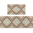thumbnail image 1 of Boho Kitchen Rugs Sets of 2,Moroccan Trellis Vintage Washable Anti Fatigue Kitchen Runner Mats for Floor, Non Slip Comfort Standing Holiday Decor Mat for Sink, Laundry, Office 17"x 47"+17"x 30", 1 of 5