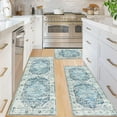 thumbnail image 1 of Boho Kitchen Rugs Sets of 3 Distressed Kitchen Mats for Floor Non Skid Washable Laundry Room Runner Rug Kitchen Area Rug Carpet for Kitchen Floor Hallway Entryway, Vintage Green, 1 of 6
