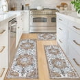 thumbnail image 1 of Boho Kitchen Rugs Sets 3 Piece with Runner Floral Kitchen Floor Mat Carpet Farmhouse Kitchen Rugs and Mats Non Skid Washable Runner Rug for Kitchen Floor Office Sink Laundry, Beige, 1 of 6