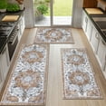 thumbnail image 1 of Boho Kitchen Rugs Sets 3 Piece with Runner Non Slip Kitchen Mats for Floor Washable Bohemian Runner Rug Set of 3, 1 of 13