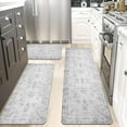 thumbnail image 1 of Boho Kitchen Rugs Sets of 3 Non Slip Rubber Kitchen Mats for Floor Machine Washable Runner Rug Set for Kitchen Laundry Room Entryway Grey, 1 of 6