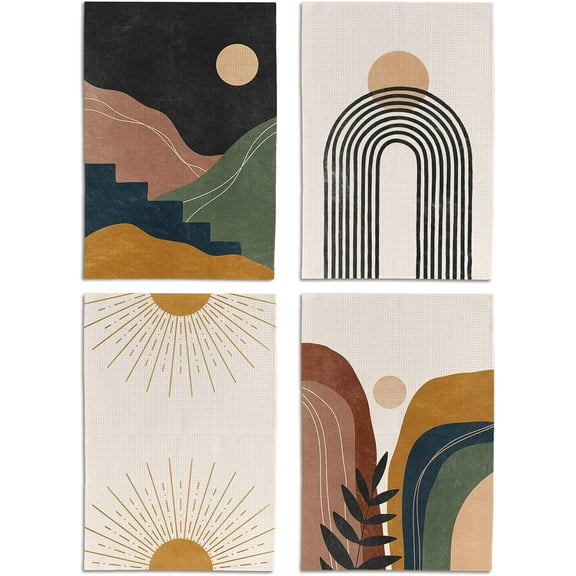 Boho Kitchen Towels,Boho Kitchen Decor,Boho Dish Towels,Boho Hand Towels for Kitchen Bathroom,Bohemian Decor for Home,Boho Kitchen Accessories 18x26 Inch Set of 4