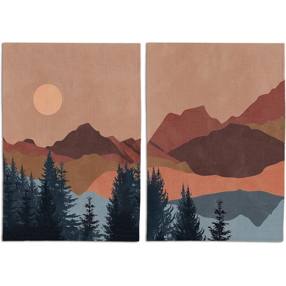 Boho Kitchen Towels,Boho Kitchen Decor,Boho Dish Towels,Retro Boho Hand Towels for Kitchen Bathroom,Bohemian Decor for Home,18x26 Inch Set of 2